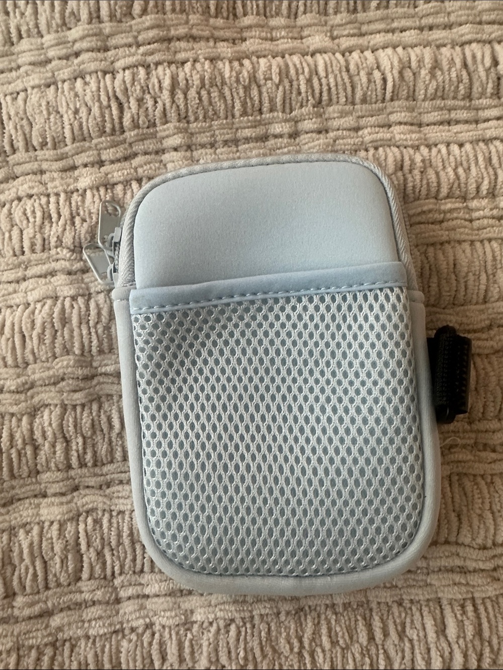 Compact Light Blue Portable Electronics Pouch for Water bottle